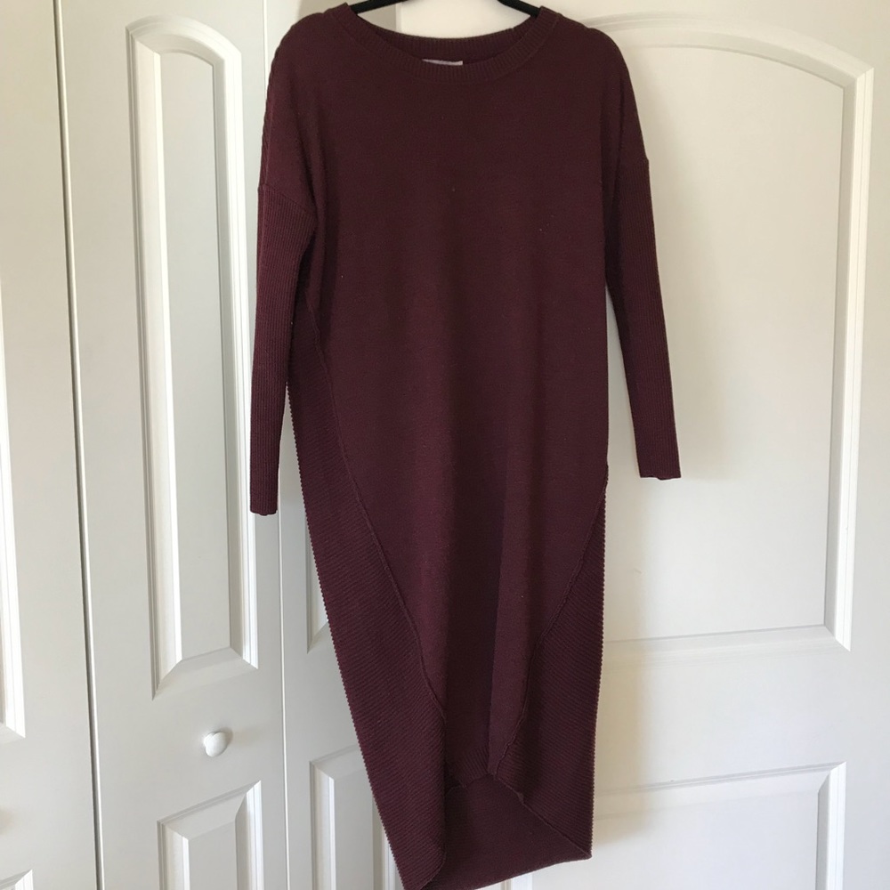 Burgundy Sweater Dress